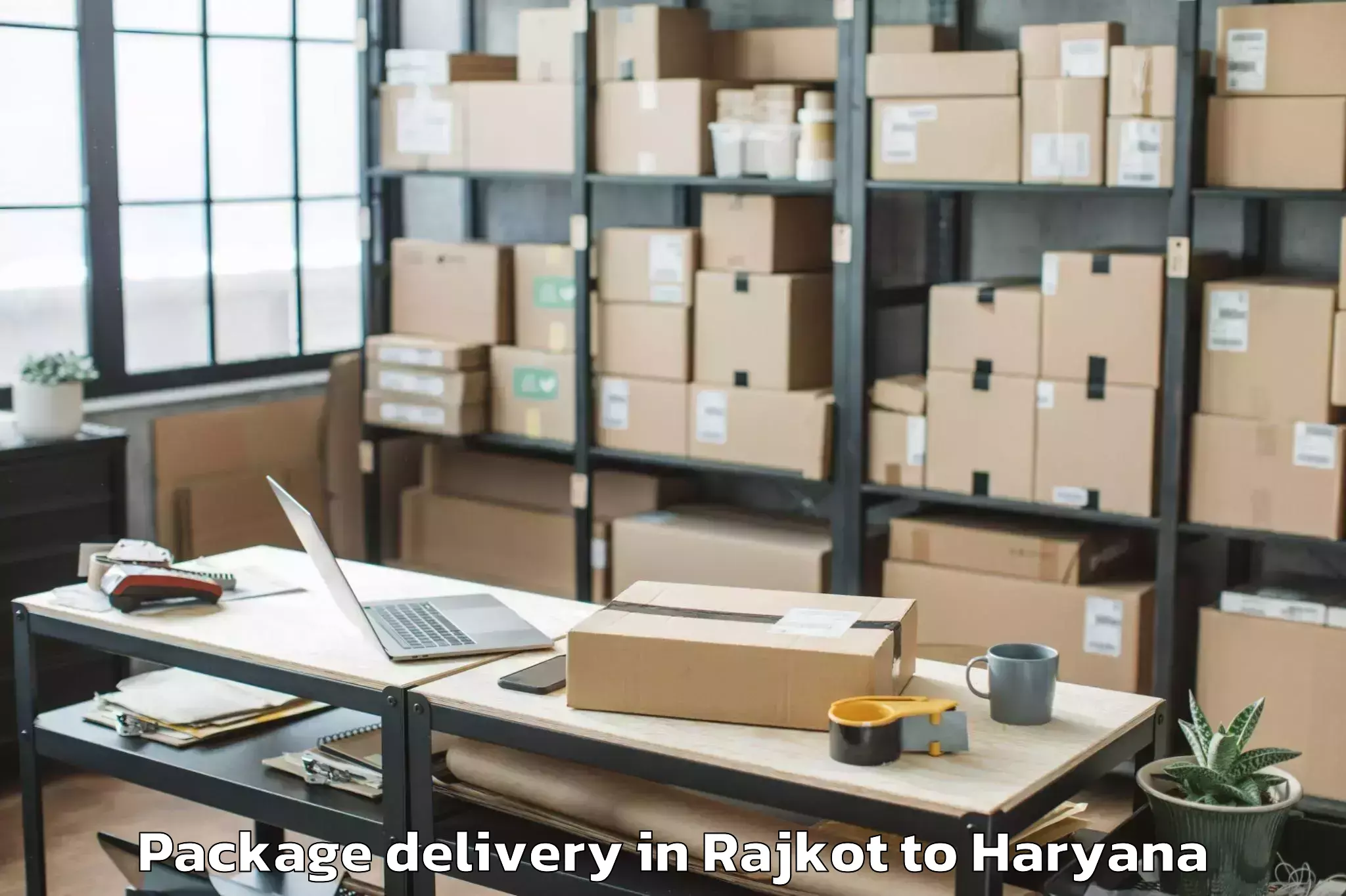 Trusted Rajkot to Kr Mangalam University Gurgaon Package Delivery